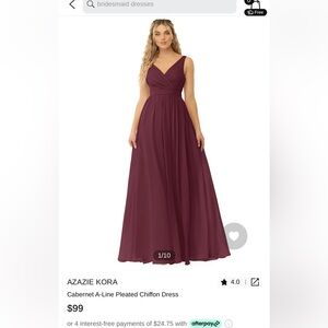AZAZIE Kora dress in Cabernet
